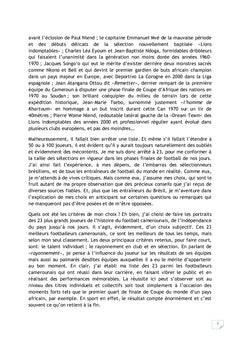 Ma liste des 23 meilleurs footballeurs camerounais de tous les temps