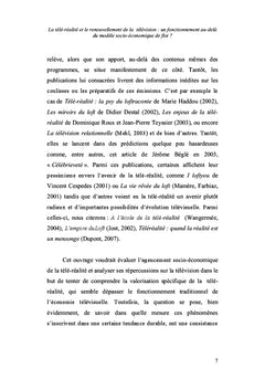 Tele-realite et renouvellement televisuel: au-delà du modele de flot