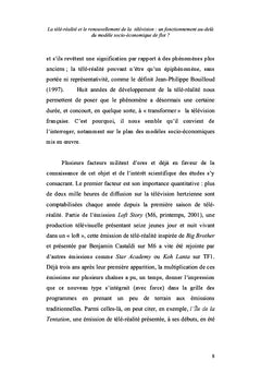 Tele-realite et renouvellement televisuel: au-delà du modele de flot