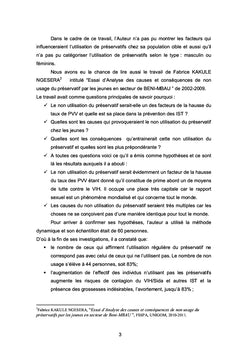 Connaissances, attitudes et pratiques des préservatifs féminins