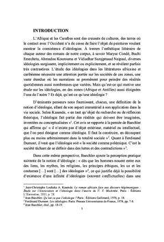 Ideologies et esthetique litteraire en Afrique et aux Caraïbes, Tome 1