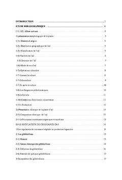 Effet de GA3 sur les paramètres morphologiques de l'ail Allium sativum
