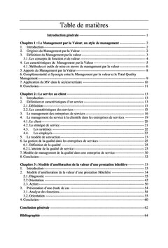 Modélisation d'un système d'amélioration d'une prestation hôtelière