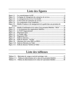 Modélisation d'un système d'amélioration d'une prestation hôtelière
