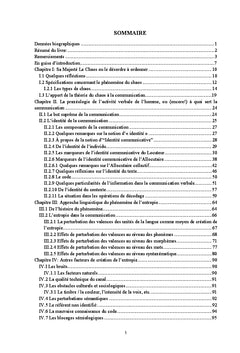 L'entropie dans la Communication Verbale