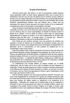 L'entropie dans la Communication Verbale