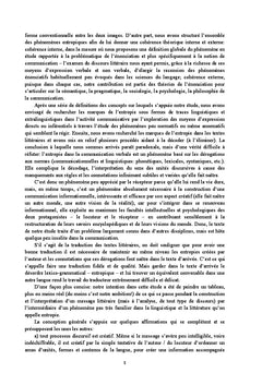 L'entropie dans la Communication Verbale