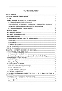 Le gisement d'Or de Dabolava-Madagascar