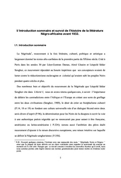 La Negritude dans la litterature afro-caribeenne contemporaine