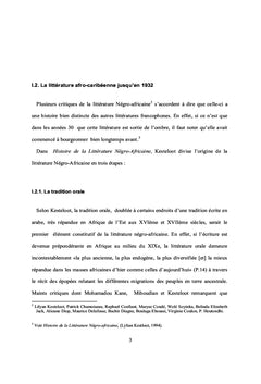La Negritude dans la litterature afro-caribeenne contemporaine