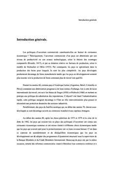 Politiques d'ouverture commerciale et développement économique
