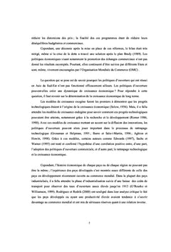 Politiques d'ouverture commerciale et développement économique