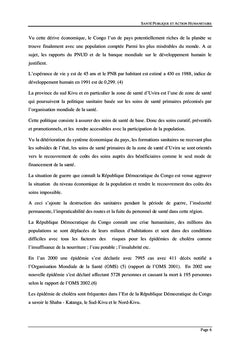Santé publique et action humanitaire