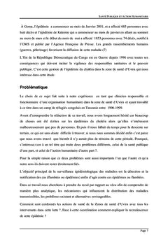 Santé publique et action humanitaire