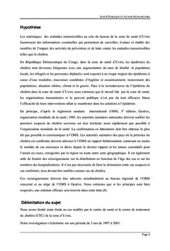 Santé publique et action humanitaire