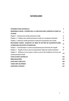 L'institution d'un comité permanent d'audit en Tunisie