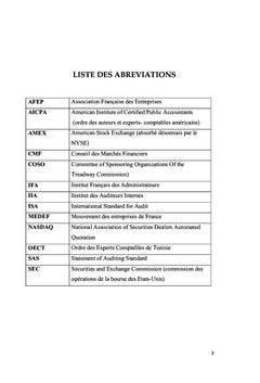 L'institution d'un comité permanent d'audit en Tunisie
