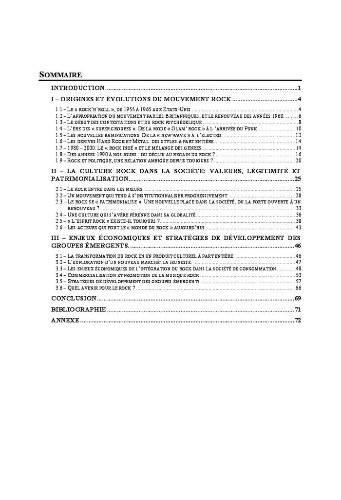 Sociologie du rock et stratégie de développement des groupes émergents