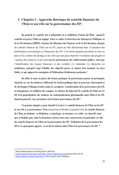 Contrôle de l'Etat et la gouvernance