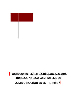 Les réseaux sociaux professionnels et la stratégie d'entreprise