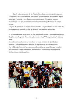 Osteopathie et Cyclisme sur route