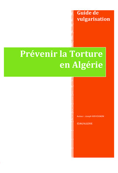 Prévenir la Torture en Algérie
