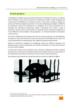Prévenir la Torture en Algérie