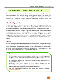 Prévenir la Torture en Algérie