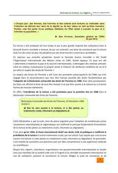 Prévenir la Torture en Algérie