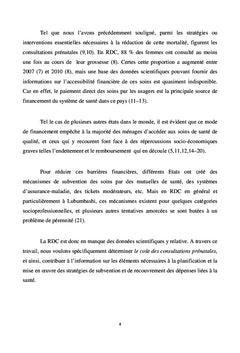 Etude du coût des consultations prénatales à Lubumbashi