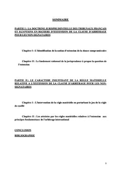 L'extension de la convention d'arbitrage international Étude comparée