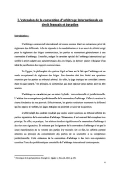 L'extension de la convention d'arbitrage international Étude comparée