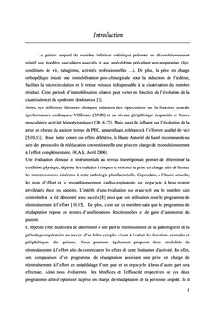 Protocole de readaptation post-operatoire du patient ampute vasculaire