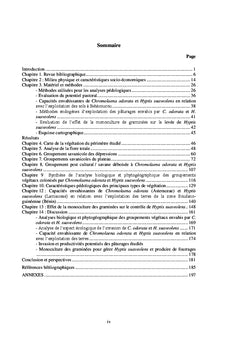 Invasion de Chromolaena odorata et Hyptis suaveolens au Bénin