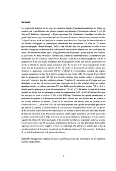Invasion de Chromolaena odorata et Hyptis suaveolens au Bénin