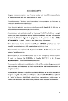 Disponibilité et accessibilité a l'eau potable