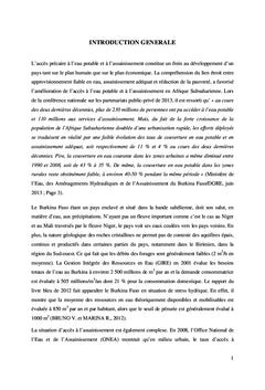 Disponibilité et accessibilité a l'eau potable