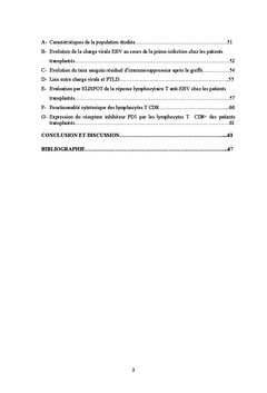 Suivi immuno-virologique en transplantation hépatique chez l'enfant