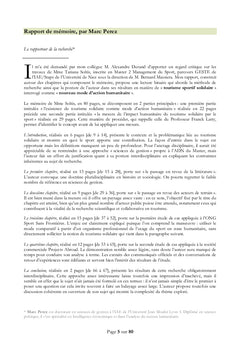 La commercialisation du tourisme solidaire