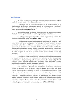 Proprietes, Qualite et effet des parametrès zootechniques sur l'EDAM