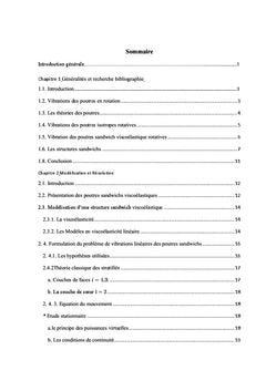 Etudes Des Vibrations Libres Des Poutres en Rotation