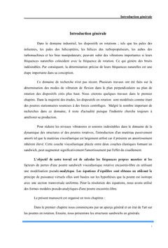 Etudes Des Vibrations Libres Des Poutres en Rotation