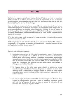 Conséquences sur l'arrêt des exportations des grumes au Gabon