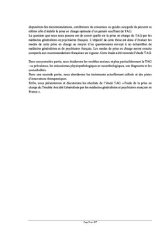 Prise en charge du Trouble Anxiete Generalisee