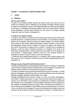 Prise en charge du Trouble Anxiete Generalisee