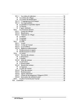 Etude preliminaire d'un project de banque d'animaux au Cambodge