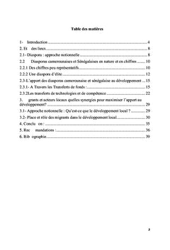 Diasporas camerounaises et sénégalaises face au développement local
