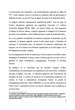 Diasporas camerounaises et sénégalaises face au développement local
