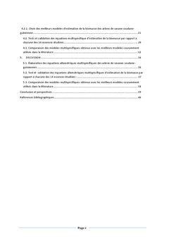 Estimation de biomasse aerienne: Savane soudano-guineenne (BENIN)
