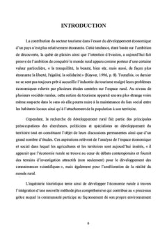 Enjeux du tourisme rural dans le developpement local